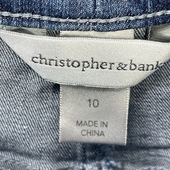 Christopher & Banks Women Denim Skirt Distressed Y2K Retro Western Size 10 Blue - Picture 3 of 9